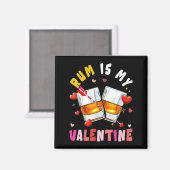 Aimant Women's Rum Is My Valentine Hearts Matching Drinke (Recto/Verso)