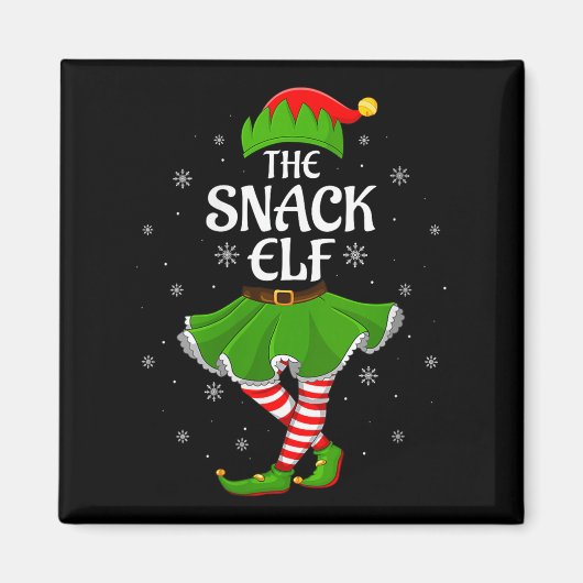 Aimant Womens Snack Elf Christmas Family Girls Women Elf (Devant)