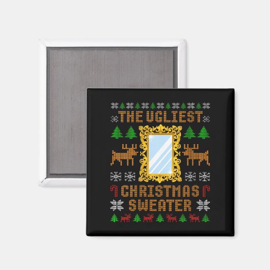 Aimant Womens The Ugliest Christmas Sweater With An Image (Recto/Verso)