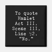 Aimant Womens To Quote Hamlet Funny Literary Tee For Wome (Devant)