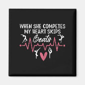 Aimant Womens When She Competes My Heart Skips Beats Prou (Devant)