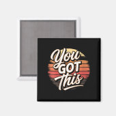 Aimant Womens You Got This – Retro-insred Motivational V- (Recto/Verso)