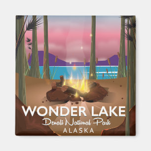 Aimant Wonder Lake, parc national de Denali Alaska