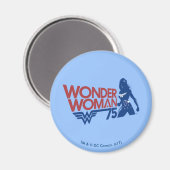 Aimant Wonder Woman 75th Anniversary Red & Blue Logo (Recto/Verso)