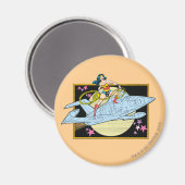 Aimant Wonder Woman avec Jet (Recto/Verso)