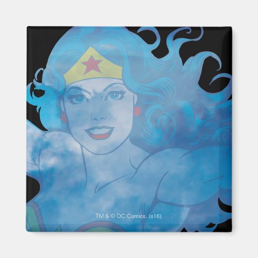 Aimant Wonder Woman Ciel bleu Silhouette (Devant)
