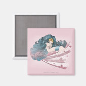 Aimant Wonder Woman Dolphin and Stripes (Recto/Verso)