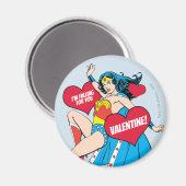 Aimant Wonder Woman | Je vais tomber pour vous Valentine (Recto/Verso)