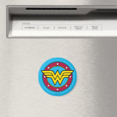 Aimant Wonder Woman | Logo Cercle & Etoiles (In Situ (Lave-vaisselle))