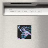 Aimant Wonder Woman Pose colorée (In Situ (Lave-vaisselle))