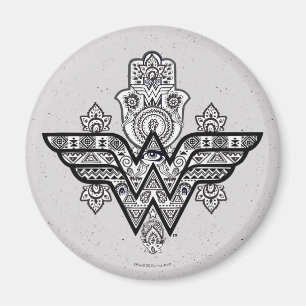 Aimant Wonder Woman Spirituel Paisley Hamsa Logo