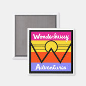 Aimant Wonderhussy Adventures Sunset Mountain (Recto/Verso)