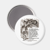 Aimant Wonderland Alice Go Among Mad People Citation (Recto/Verso)