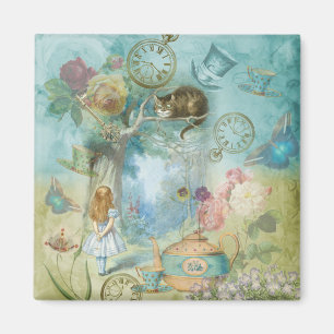 Aimant Wonderland - Alice In Wonderland Collage