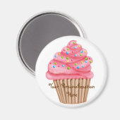 Aimant Wonderland arrose le cupcake (Recto/Verso)