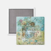 Aimant Wonderland - Citation de bonkers - Alice In Wonder (Recto/Verso)