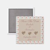 Aimant Wonderland Flamants roses Enregistrer La Date Mari (Recto/Verso)