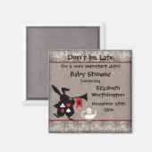 Aimant Wonderland Rabbit Baby shower Enregistrer la date (Recto/Verso)