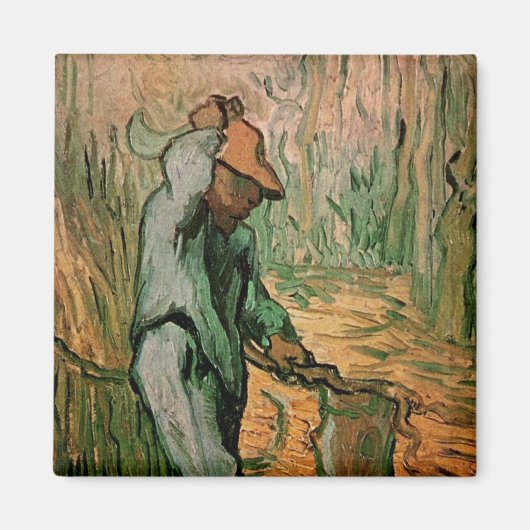Aimant Woodcutter (après Millet) par Vincent van Gogh (Devant)