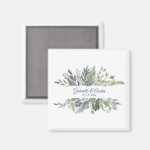 Aimant Woodland Foliage Wedding Favocat (Recto/Verso)