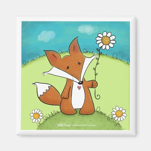 Aimant Woodland Fox Little Love for You (Devant)