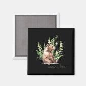 Aimant Woodland Mama Bear Baby Shower  (Recto/Verso)