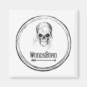 Aimant Woodsboro Vintage crâne effrayant visage Halloween