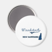 Aimant Woodstock New Hampshire City Classic (Recto/Verso)