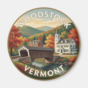 Aimant Woodstock Vermont Automne Montagnes Vertes