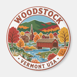 Aimant Woodstock vintage Vermont États-Unis