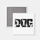Aimant WordArt Chien En 3D (Recto/Verso)
