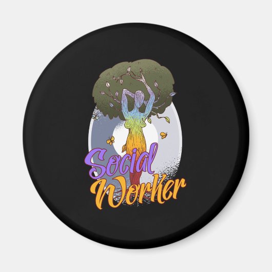 Aimant Worker social Social Care Women Tree Liberal Venin (Devant)