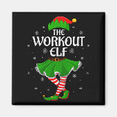 Aimant Workout Elf Christmas Family Girls Women Elf Squad (Devant)