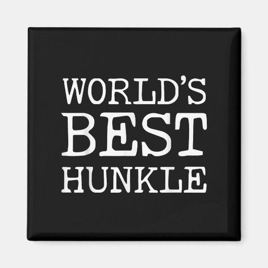 Aimant World Best Hunkle Funny Uncle Fête des pères de pl (Devant)
