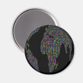 Aimant world earth planet globe map (Recto/Verso)