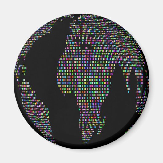 Aimant world earth planet globe map (Devant)