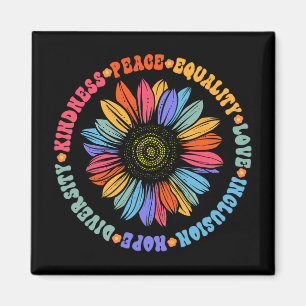 Aimant World Peace Supporter Tournesol Floral tenue type