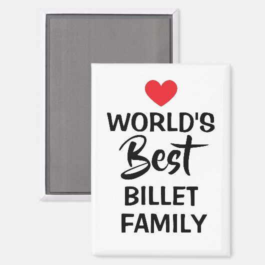 Aimant World's Best Billet Family Decorative (Recto/Verso)