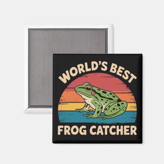 Aimant World's Best Frog Catcher Funny Meme Sarcastic (Recto/Verso)