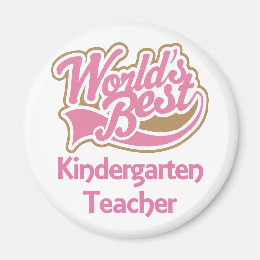 Aimant Worlds Best Kindergarten enseignant (Devant)
