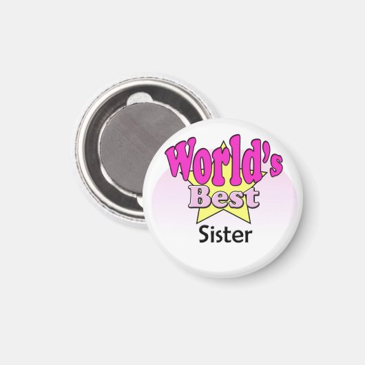 Aimant World's Best Sister (Recto/Verso)