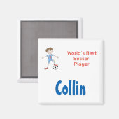 Aimant World's Best Soccer Player (Recto/Verso)