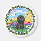 Aimant Wreath - Black Shih Tzu (Devant)
