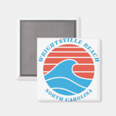 Aimant Wrightsville Beach Surf Wave (Recto/Verso)