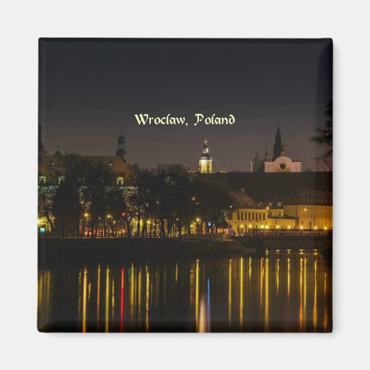 Aimant Wroclaw, Pologne, photo du paysage urbain, crépusc (Devant)