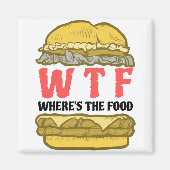 Aimant WTF Où est la nourriture ? (Devant)
