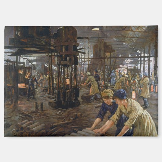 Aimant WW1 1918 Les femmes qui travaillent dans une usine (Recto)