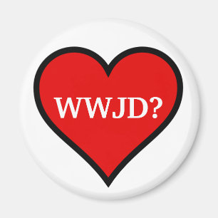 Aimant WWJD Heart