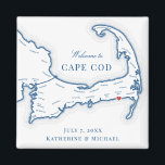 Aimant Wychmere Beach Club Destination Mariage Faveur<br><div class="desc">Commande rapide et facile ! Ces magnets de carte Cape Cod font de superbes faveurs de mariage Wychmere Beach Club à inclure dans votre Harwich Port Cape Cod destination mariage sacs d'accueil. Déplacez le coeur en cliquant sur "Editer à l'aide de l'outil de conception" sous "Personnaliser". Parfait pour tous les...</div>