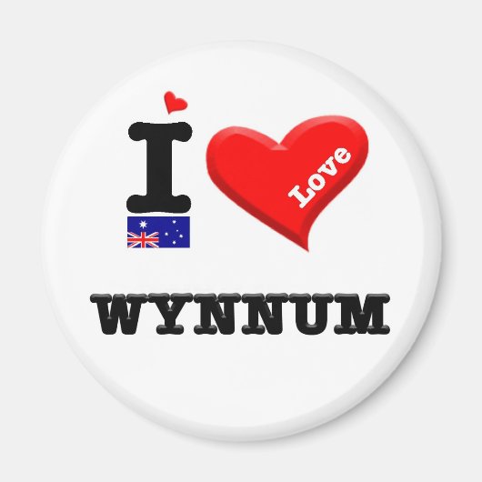Aimant WYNNUM - I Love (Devant)